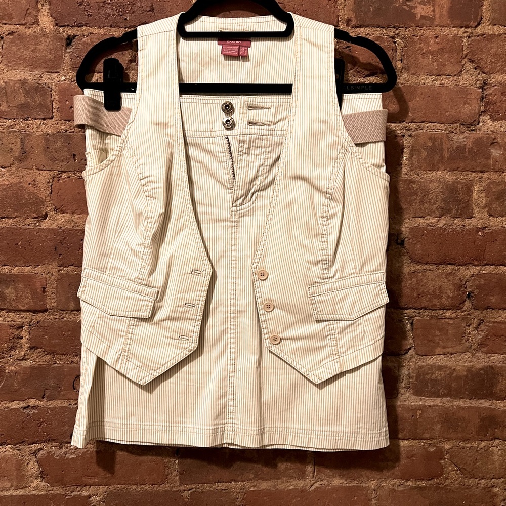 Vest and skirt suit